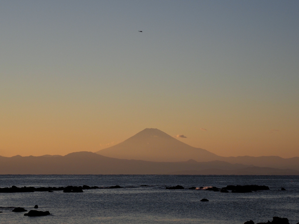 岡崎海岸の夕景　2020/12/21-1