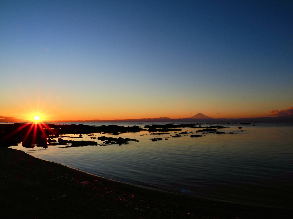 岡崎海岸の夕景　2020/12/21-2