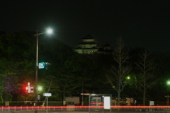 夜のドライブ　和歌山城