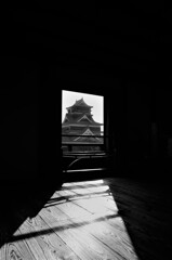 宇土櫓最上階から見た熊本城大天守