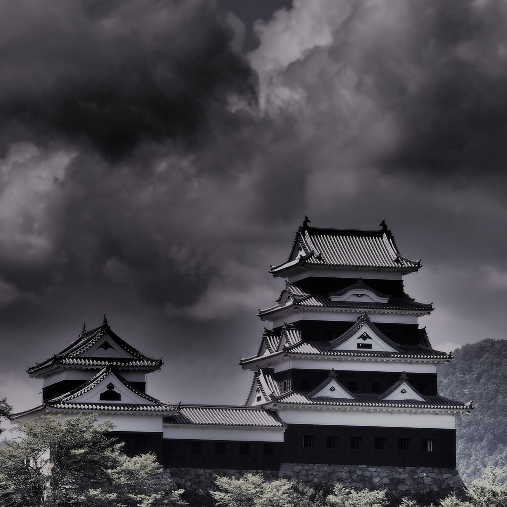 木造復元天守　大洲城