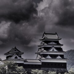 木造復元天守　大洲城