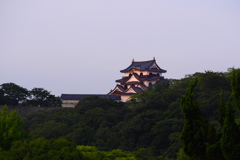 朝日を浴びて　国宝彦根城天守