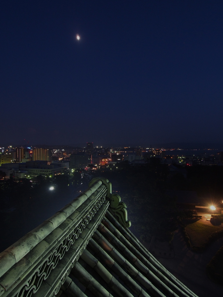 夜の松江城天守