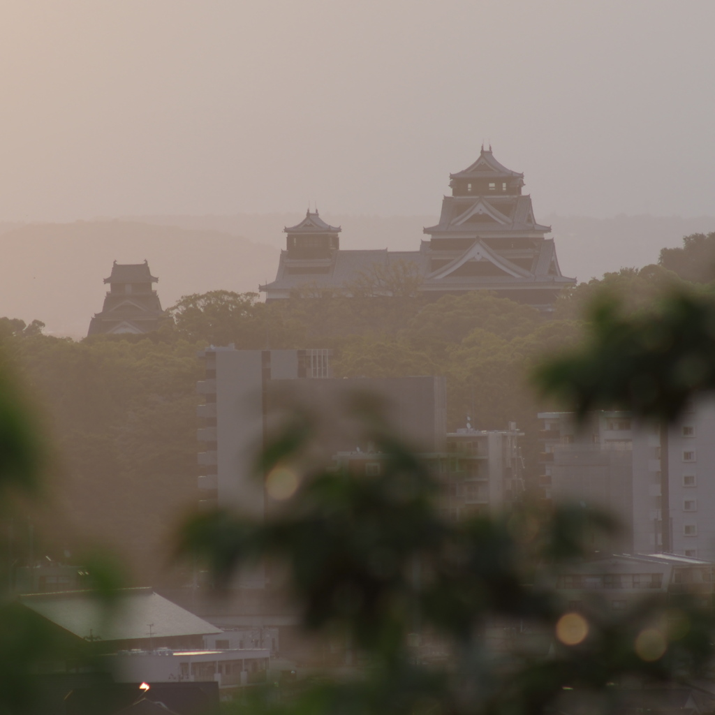 春霞　熊本城大小天守