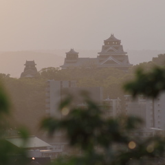 春霞　熊本城大小天守