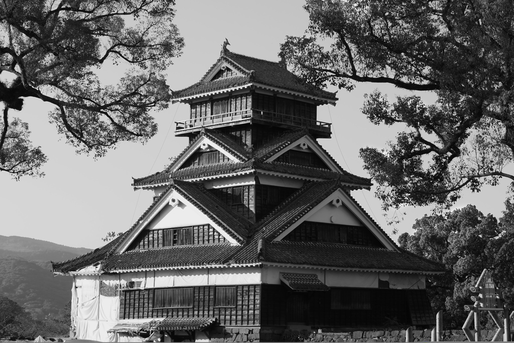 傷ついた戦士　熊本城宇土櫓