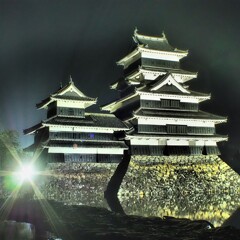 威風堂々　松本城大小天守