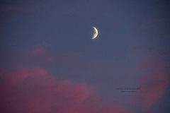 北海道　秋に撮った写真㉗　夕雲と月　2023