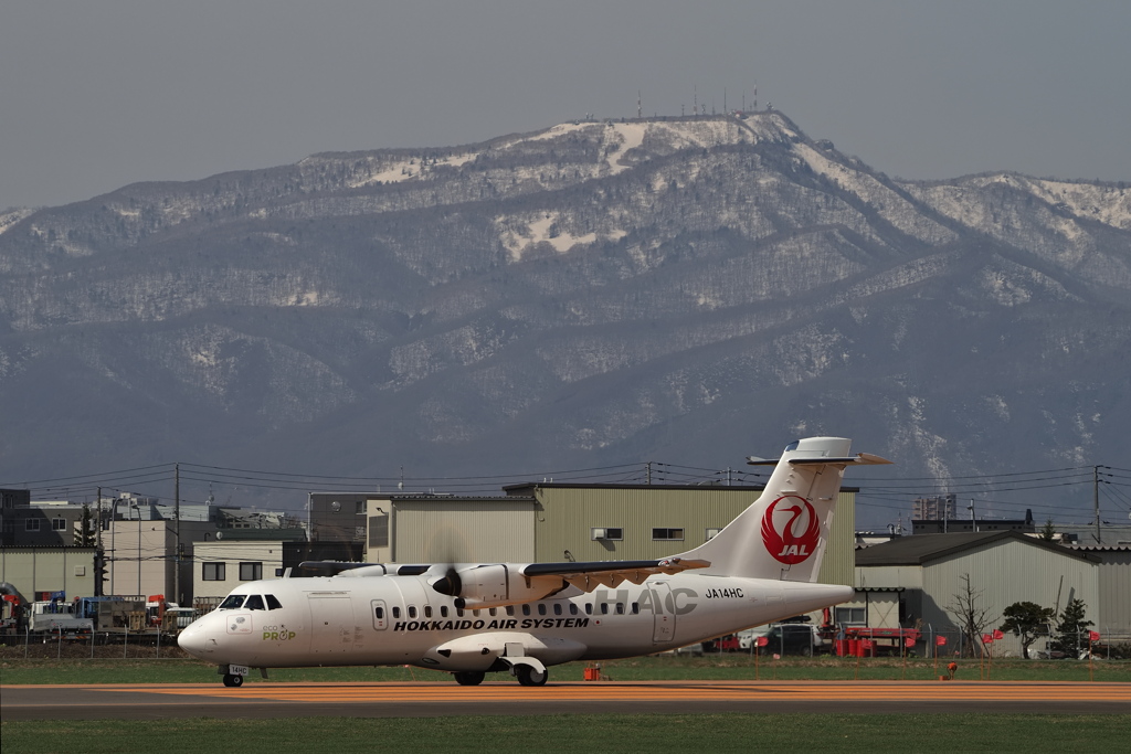 残雪の手稲山