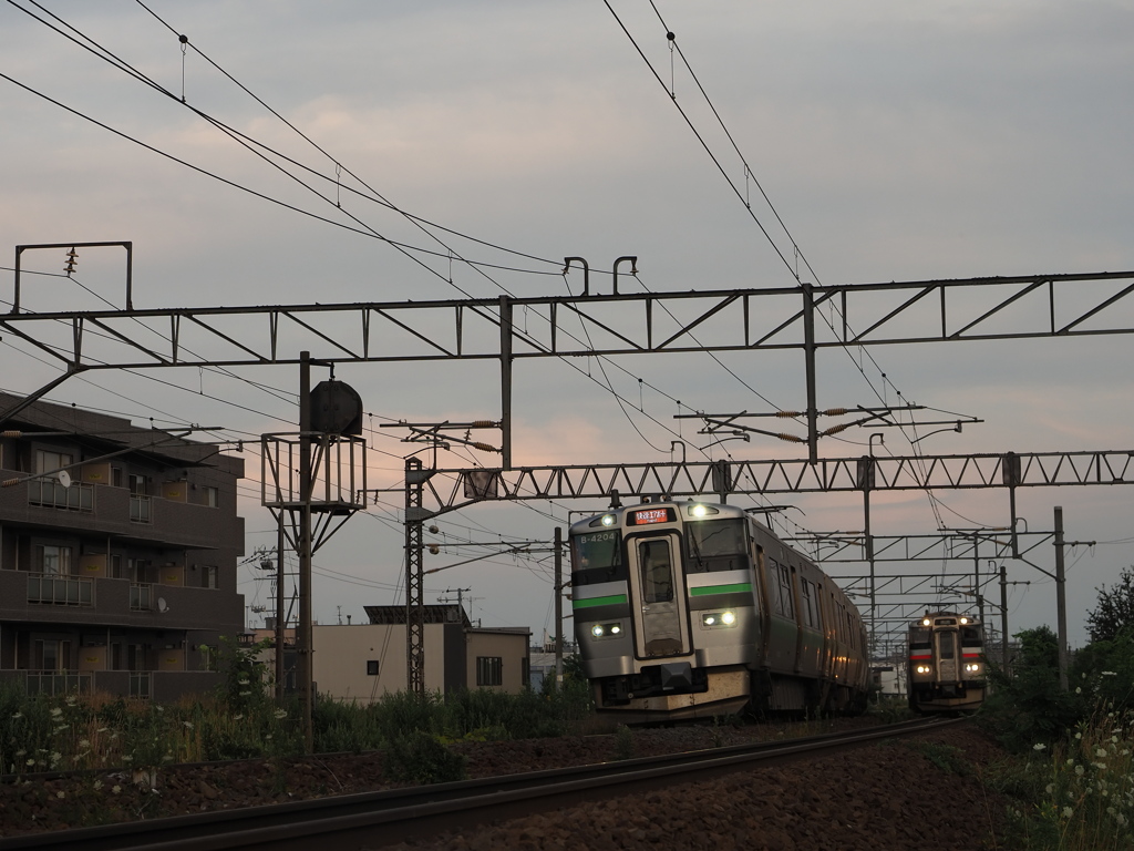 電車が走る・・・