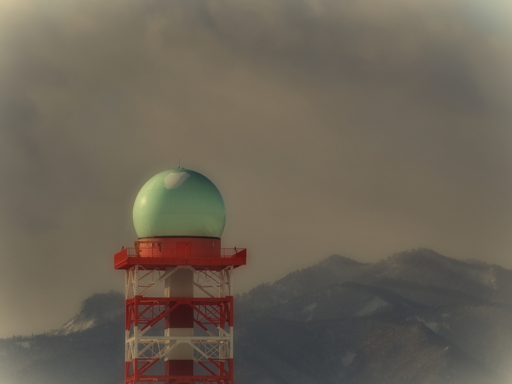 タマネギドームに雪が・・・