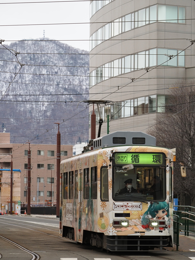 12月2日の雪ミク電車2024