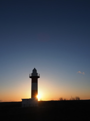 春の石狩灯台