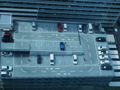 駐車場を上から