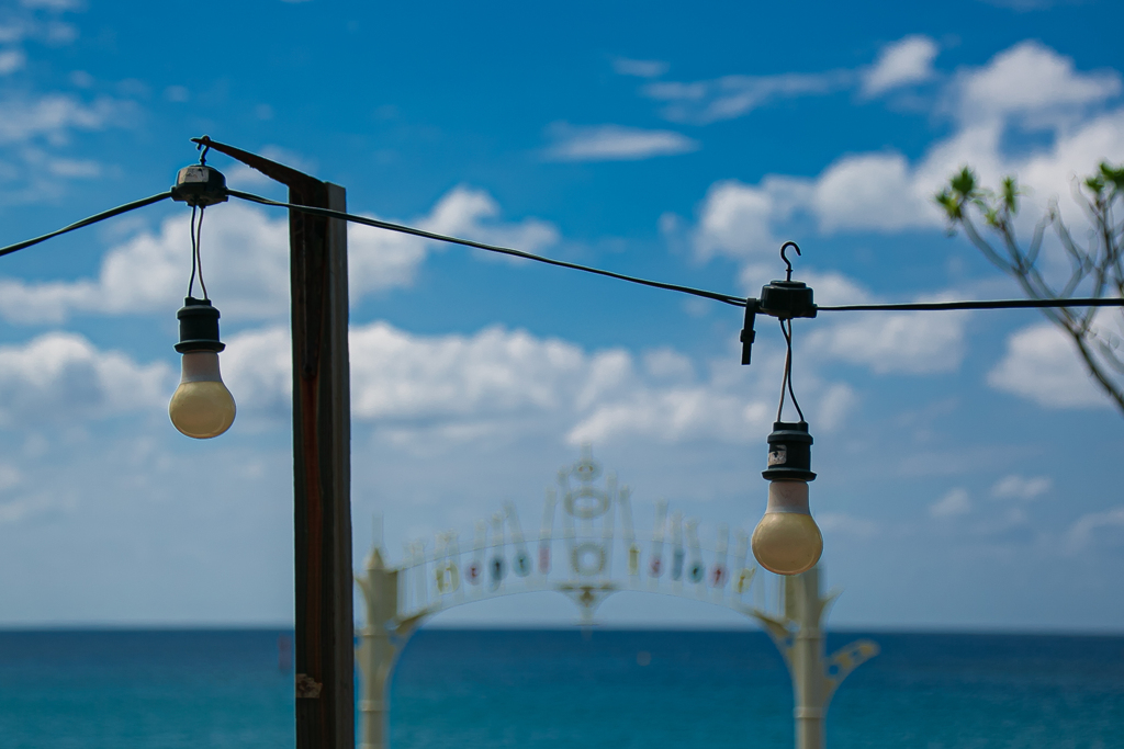 Light bulb on the sea