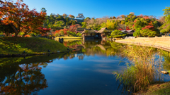 玄宮園からの彦根城