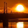 幣舞橋の夕日