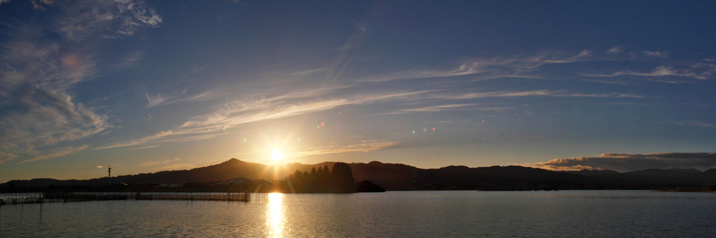 びわ湖夕景