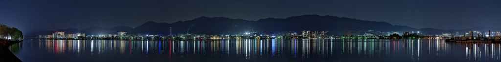 びわ湖夜景 南端～近江大橋