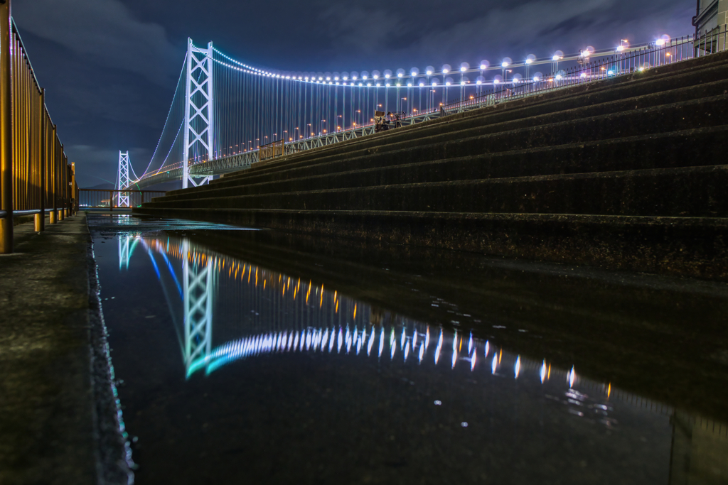 明石海峡大橋reflection