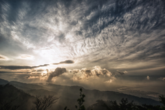 朝焼けと雲