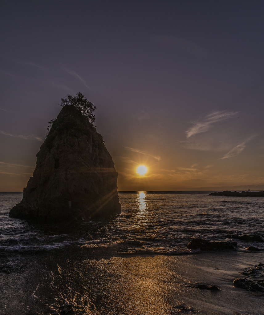 立石公園からの夕陽