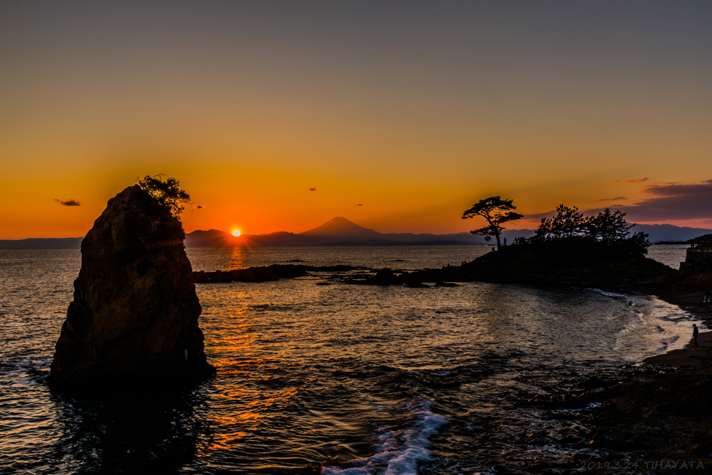 立石公園からの夕陽