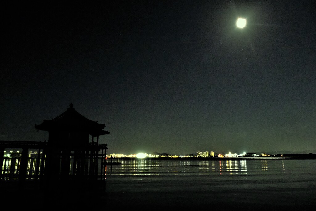 堅田浮御堂夜景　１