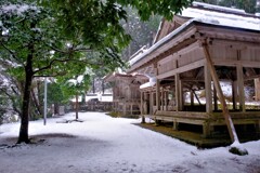 地主神社雪景　３-３
