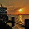 琵琶湖学習船「うみのこ」夕日