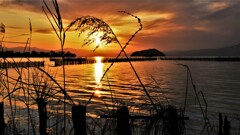 Lake Biwa north sunseet