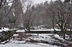 鶏足寺　雪景　４