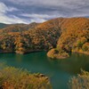 晩秋の白龍湖　２