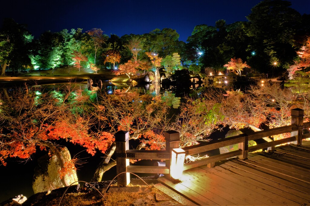 彦根城大名庭園・玄宮園ライトアップ　２