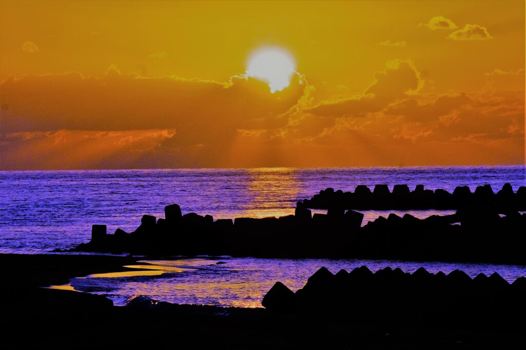 晩秋の加賀夕景　６