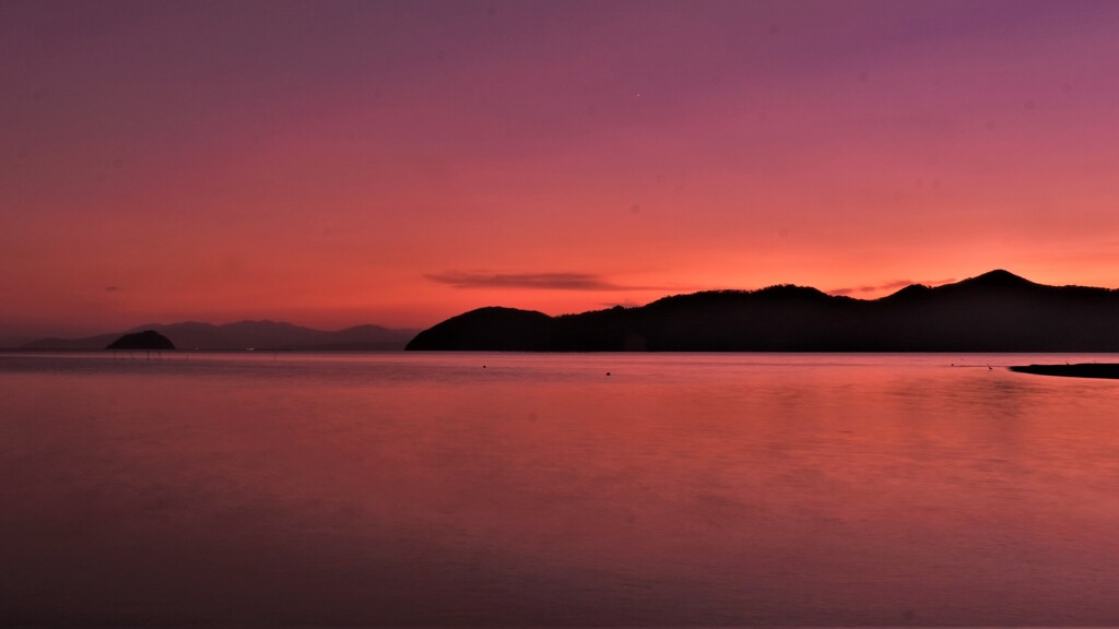 奥琵琶湖夕暮れ　3