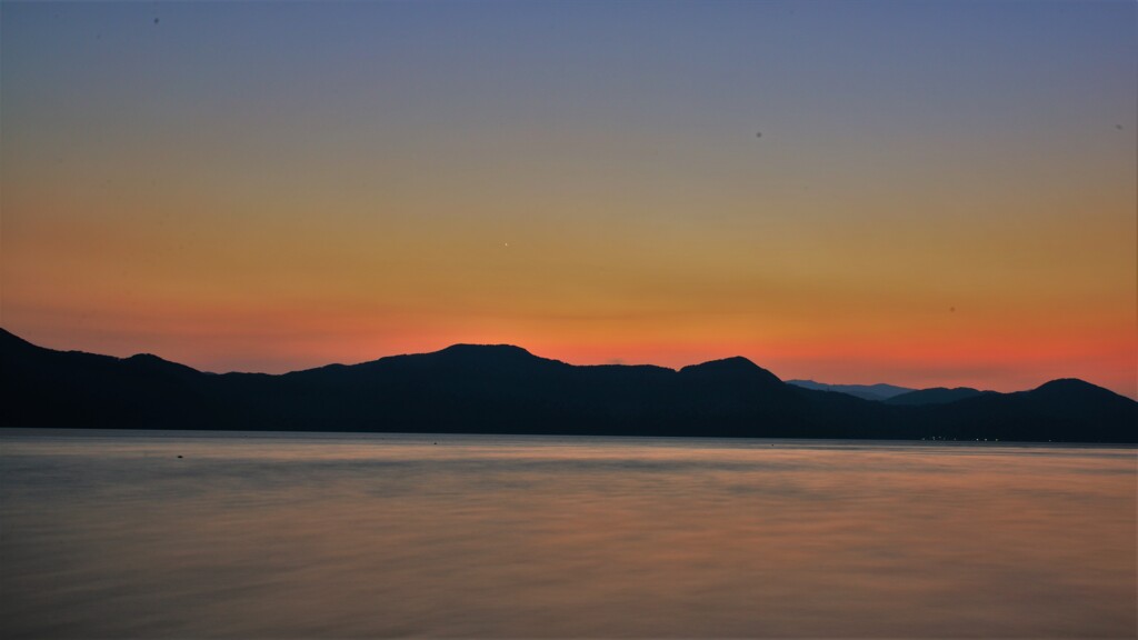 奥琵琶湖夕暮れ　１