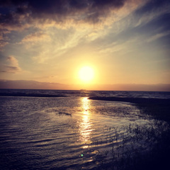 芹川河口夕日