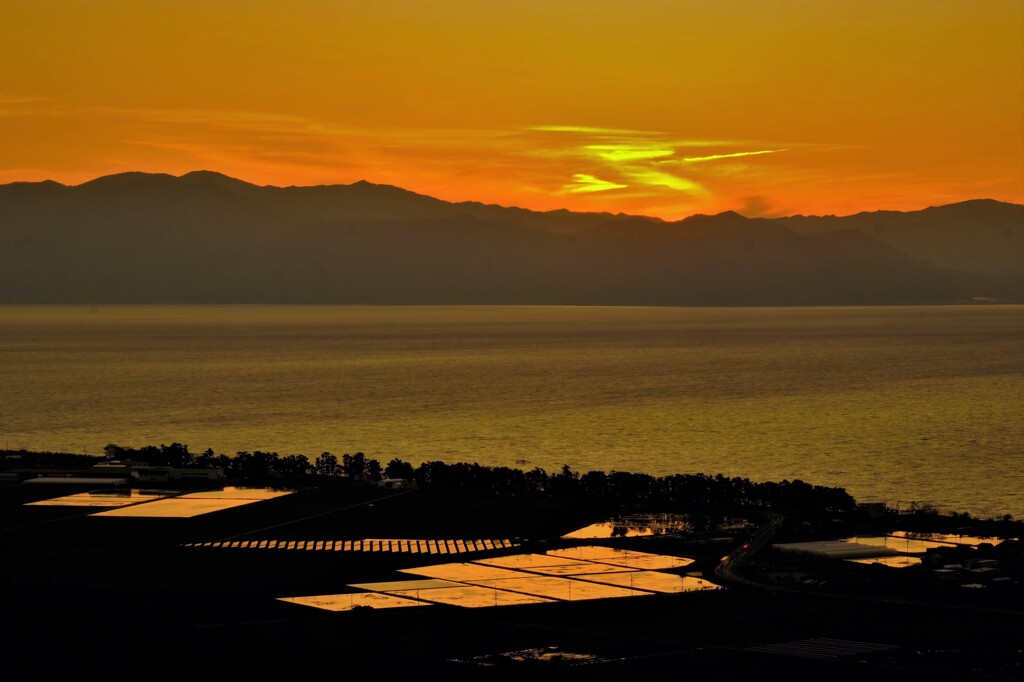 水辺の代田夕景