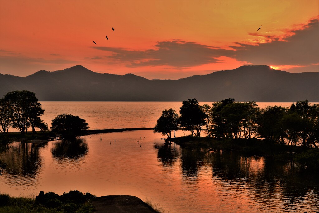 奥琵琶湖夕景　３