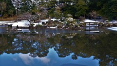 玄宮園雪景　１