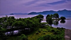梅雨間の奥琵琶湖