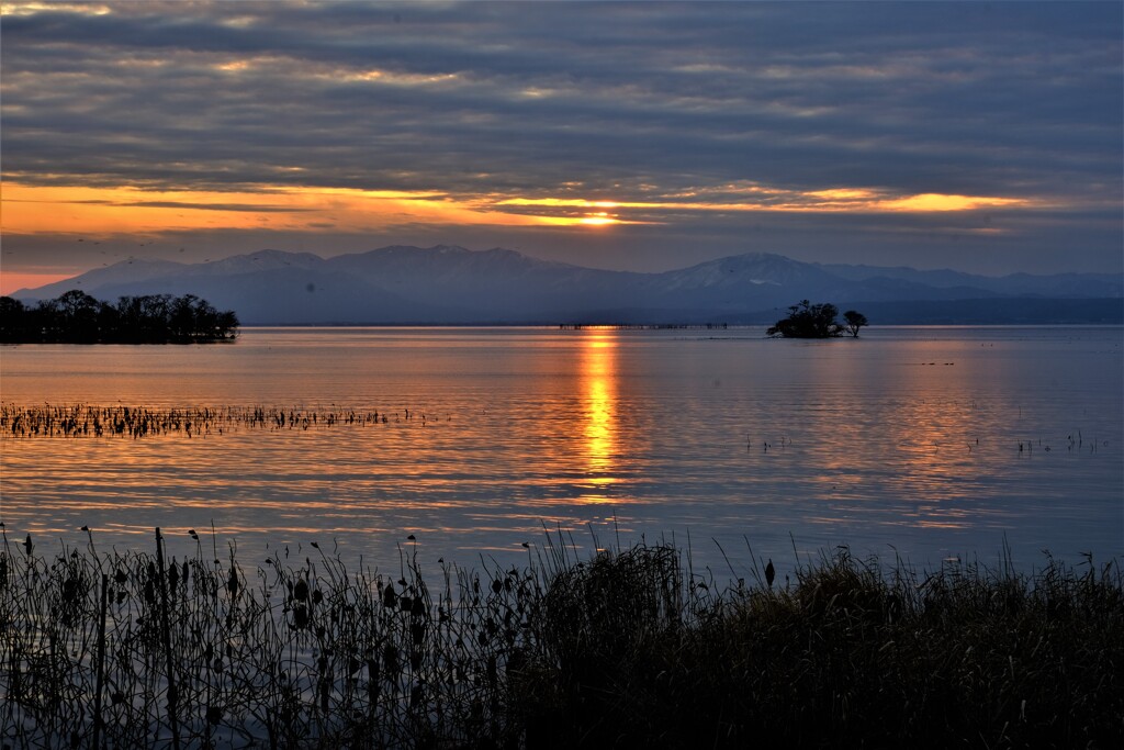 Lake Biwa evening view