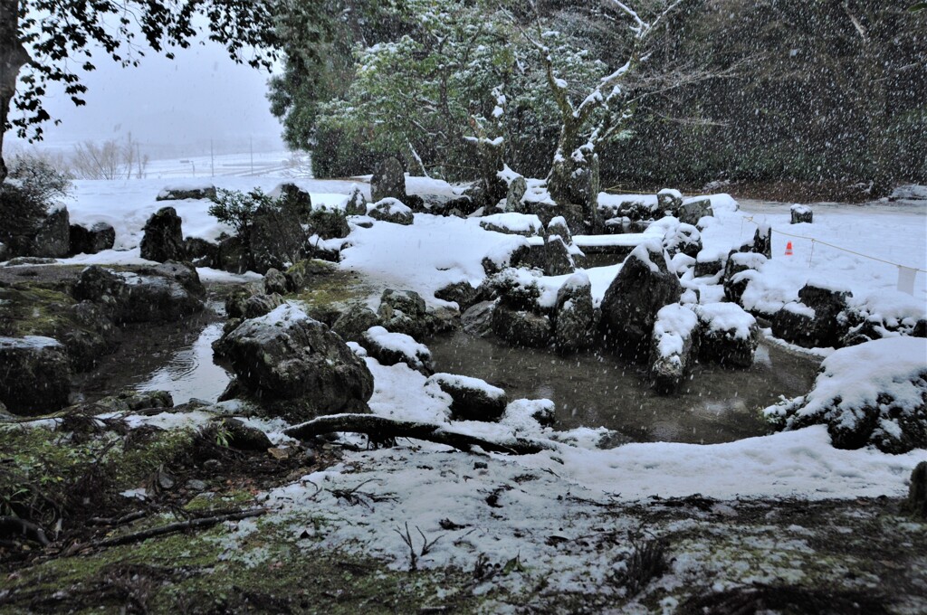 雪景の足利庭園　６