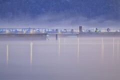 湖霧桟橋