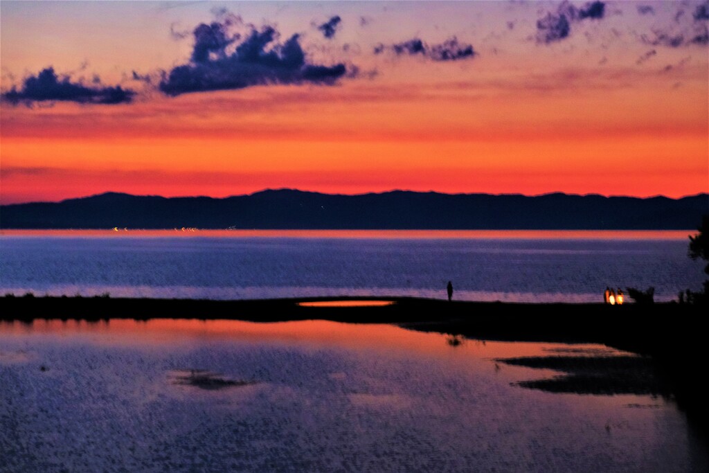 芹川河口　夕景