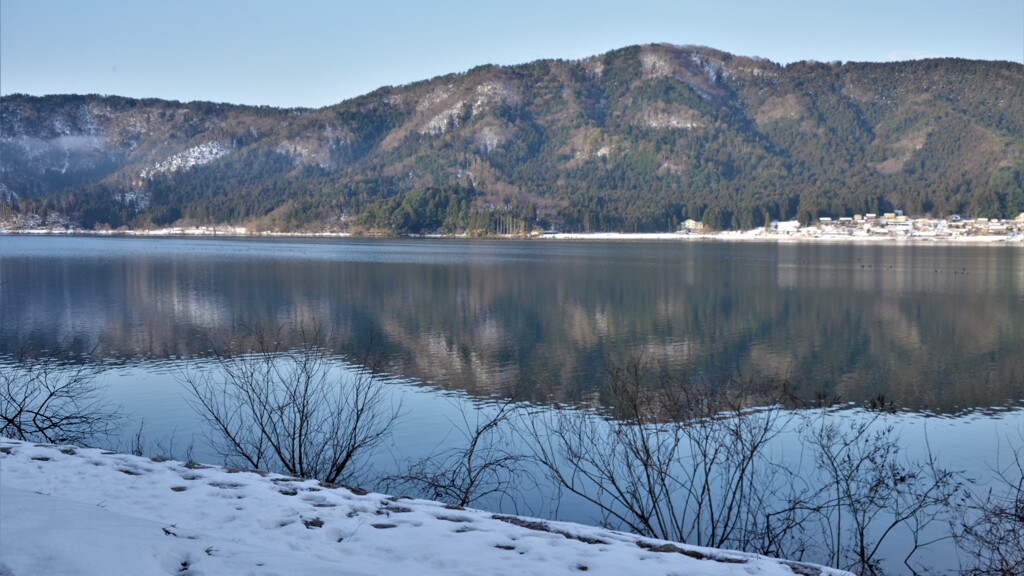 余呉湖　晩冬寸景