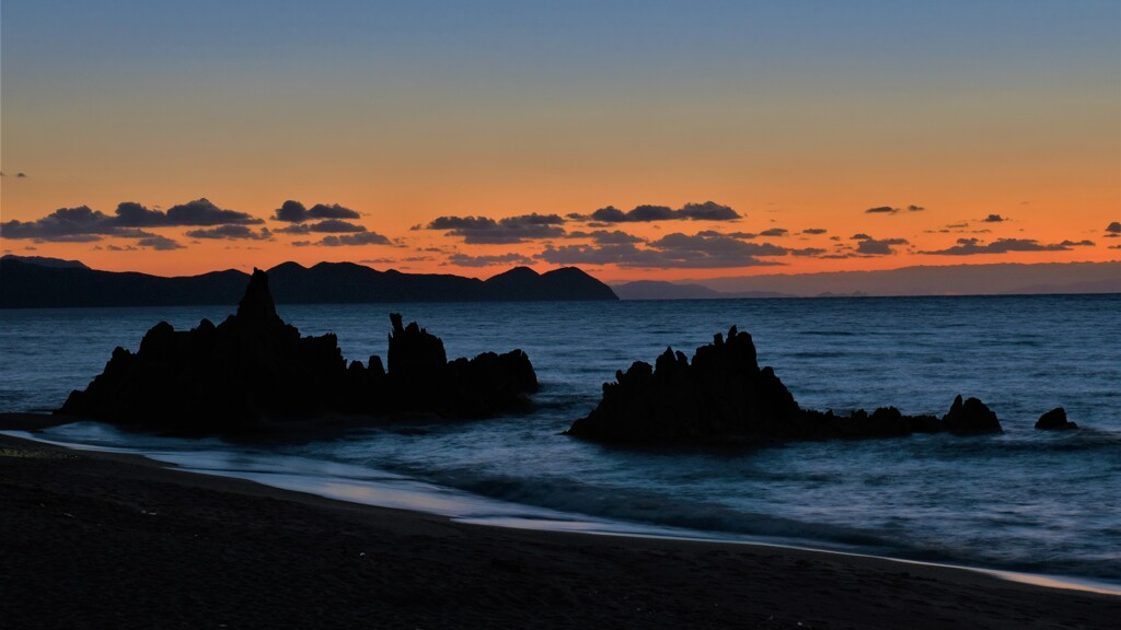若狭美浜の水晶浜夕景　Ⅵ