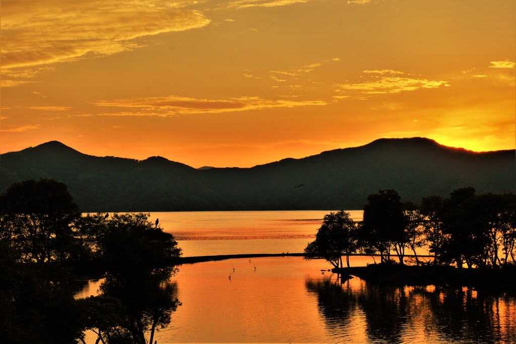 奥琵琶湖の夕　３